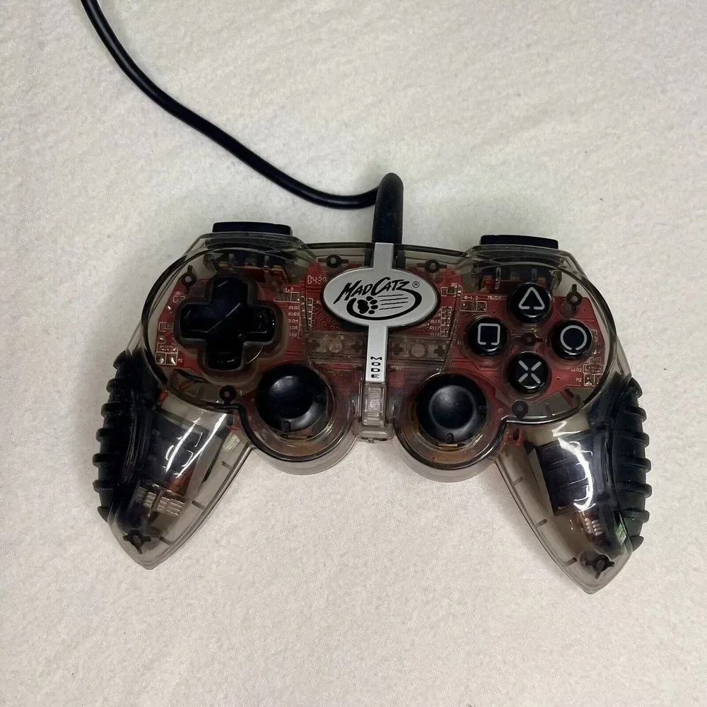 CLEAR‎ Black Mad Catz  Controller Sony PlayStation 2 Model 8226 *NOT TESTED